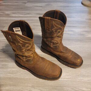 Rocky Ride FLX Women’s Brown Square Toe Boots - Size 9.5